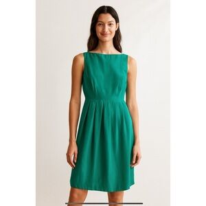 NWT MARTIN + OSA DRESS 0 EMERALD GREEN PROM ENGAGEMENT SILK TWEEN PLEATS BUBBLE